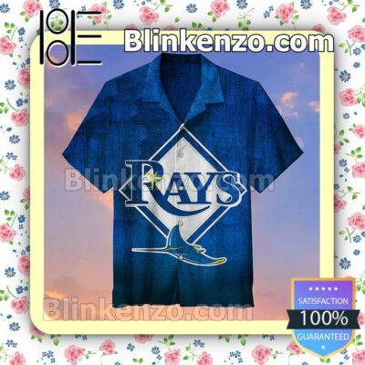 Tampa Bay Rays Logo Navy Short Sleeve Shirt