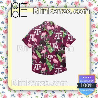 Texas A&M Aggies Floral Short Sleeve Shirts a