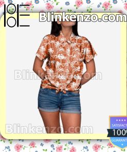 Texas Longhorns Tropic of Da Palms Womens Short Sleeve Shirts