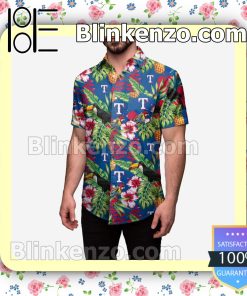 Texas Rangers Floral Short Sleeve Shirts