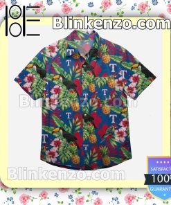 Texas Rangers Floral Short Sleeve Shirts a