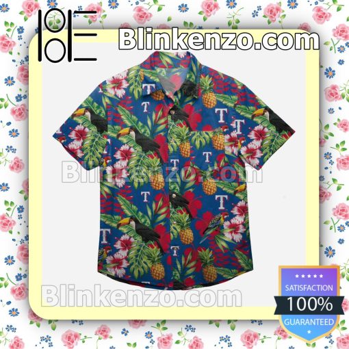 Texas Rangers Floral Short Sleeve Shirts a