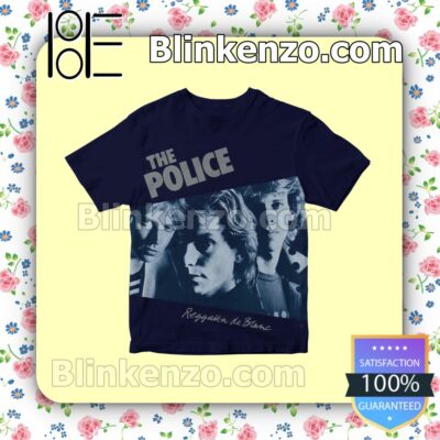 The Police Reggatta De Blanc Album Cover Navy Gift Shirt