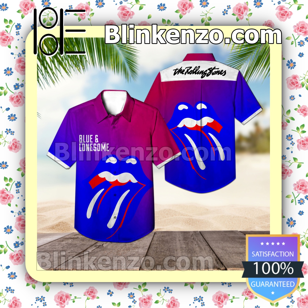 The Rolling Stones Blue And Lonesome Album Cover Summer Beach Shirt