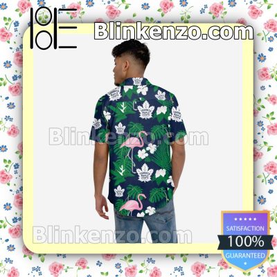 Toronto Maple Leafs Floral Short Sleeve Shirts a