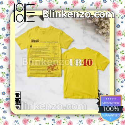 Ub40 Signing Off Album Cover Yellow Birthday Shirt