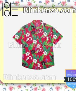 Utah Utes Floral Original Short Sleeve Shirts a
