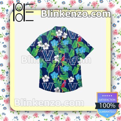 Villanova Wildcats Floral Short Sleeve Shirts a