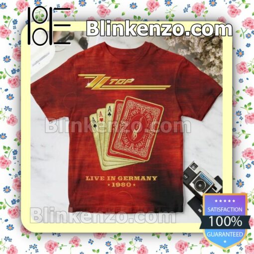 Zz Top Live In Germany 1980 Album Cover Gift Shirt