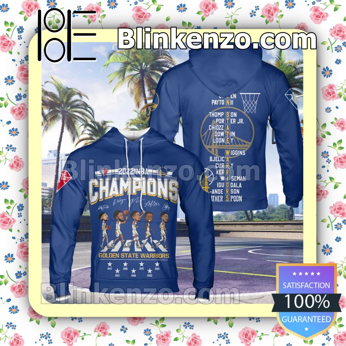 Vibrant 2022 Nba Champions Golden State Warriors Abbey Road Signatures Hoodies, Long Sleeve Shirt