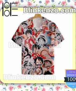 50 Shades of Luffy One Piece Summer Hawaiian Shirt, Mens Shorts