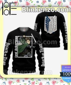 AOT Levi Ackerman Attack On Titan Anime Personalized T-shirt, Hoodie, Long Sleeve, Bomber Jacket a
