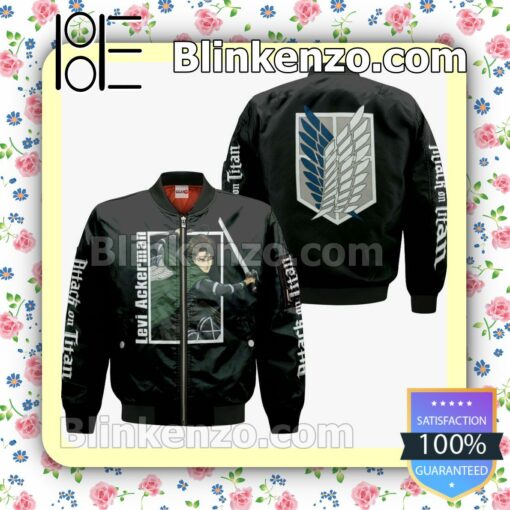 AOT Levi Ackerman Attack On Titan Anime Personalized T-shirt, Hoodie, Long Sleeve, Bomber Jacket c