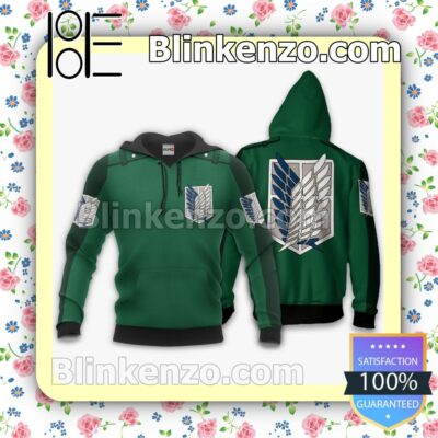AOT Scout Regiment Uniform Attack On Titan Anime Personalized T-shirt, Hoodie, Long Sleeve, Bomber Jacket b