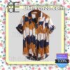 Abstract Contrast Color Block Chest Pocket Summer Shirts