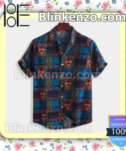 Abstract Tribal Ethnic Pattern Summer Shirts