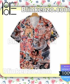 Ace One Piece Shirtless Summer Hawaiian Shirt, Mens Shorts