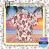 Aerosmith Rock Band Floral Pattern White Summer Hawaiian Shirt, Mens Shorts