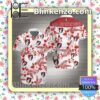 Afc Bournemouth Red Tropical Floral White Summer Shirts