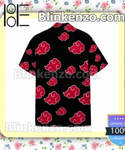 Akatsuki Symbol Naruto Shippuden Black Summer Hawaiian Shirt, Mens Shorts a