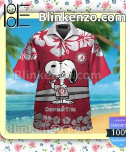 Alabama Crimson Tide & Snoopy Mens Shirt, Swim Trunk