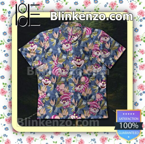 Alice In Wonderland Cheshire Cat Flower Summer Shirts