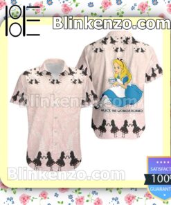 Alice In Wonderland Disney Floral Pattern Pink Nude Summer Hawaiian Shirt