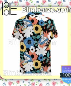 Alice In Wonderland Floral Retro Pattern Summer Hawaiian Shirt, Mens Shorts a