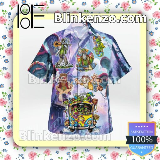 Alien Hippie Bus Summer Shirts b