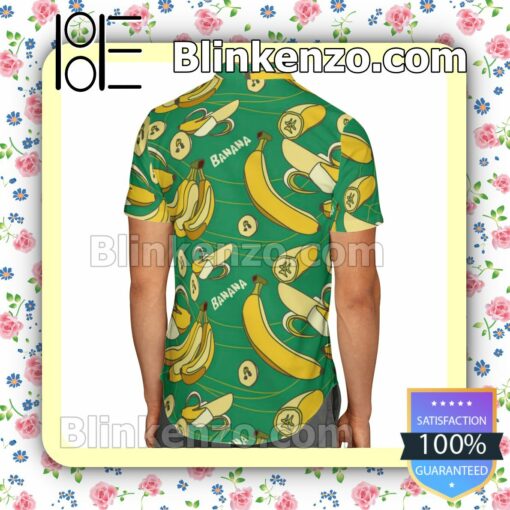 Amazing Bananas Green Summer Hawaiian Shirt, Mens Shorts a