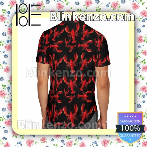 Amazing Lobsters Black Summer Hawaiian Shirt, Mens Shorts a