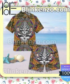 Amazing Repeated Grateful Dead Unisex Summer Hawaiian Shirt, Mens Shorts