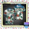 American Dad Red Hibiscus Palm Leaf White Summer Shirts