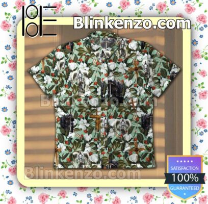 Angel Knights Cross Christian Gardenia Flower Summer Shirts