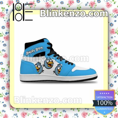 Angry Birds Blues Happy Air Jordan 1 Mid Shoes a