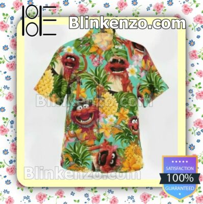 Animal The Muppet Show Summer Hawaiian Shirt, Mens Shorts