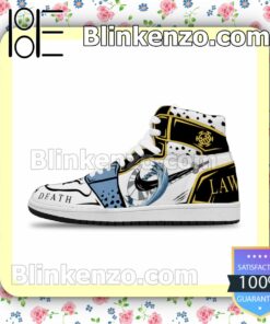 Anime One Piece Sneakers Trafalgar Law Air Jordan 1 Mid Shoes