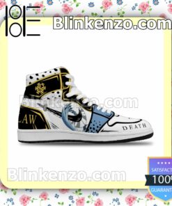 Anime One Piece Sneakers Trafalgar Law Air Jordan 1 Mid Shoes a