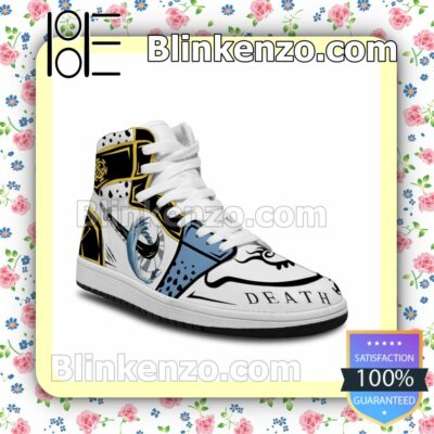 Anime One Piece Sneakers Trafalgar Law Air Jordan 1 Mid Shoes b