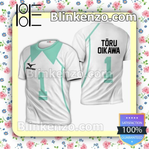 Aoba Johsai Tooru Oikawa Uniform Num 1 Haikyuu Anime Personalized T-shirt, Hoodie, Long Sleeve, Bomber Jacket b