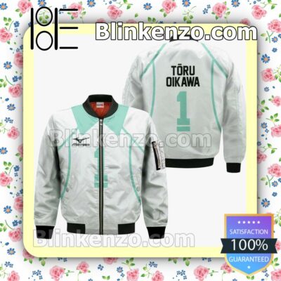 Aoba Johsai Tooru Oikawa Uniform Num 1 Haikyuu Anime Personalized T-shirt, Hoodie, Long Sleeve, Bomber Jacket x