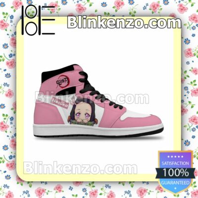 Arctic Pink Demon Slayer Nezuko Air Jordan 1 Mid Shoes a