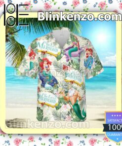Ariel And King Triton The Little Mermaid Summer Hawaiian Shirt, Mens Shorts