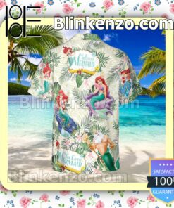 Ariel And King Triton The Little Mermaid Summer Hawaiian Shirt, Mens Shorts a