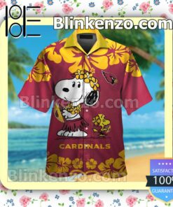 Arizona Cardinals & Snoopy Mens Shirt, Swim Trunk