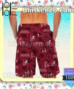 Arkansas Razorbacks Tropical Coconut Tree Mens Shirt, Swim Trunk a