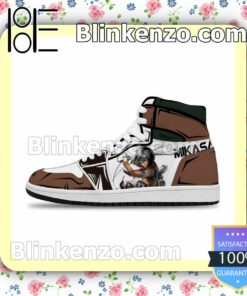 Attack On Titan Mikasa Ackerman Air Jordan 1 Mid Shoes