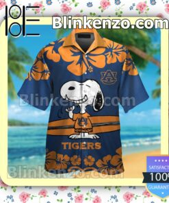 Auburn Tigers & Snoopy Mens Shirt, Swim Trunk