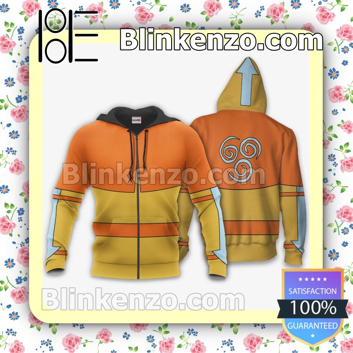 Avatar The Last Airbender Aang Uniform Anime Costume Personalized T-shirt, Hoodie, Long Sleeve, Bomber Jacket