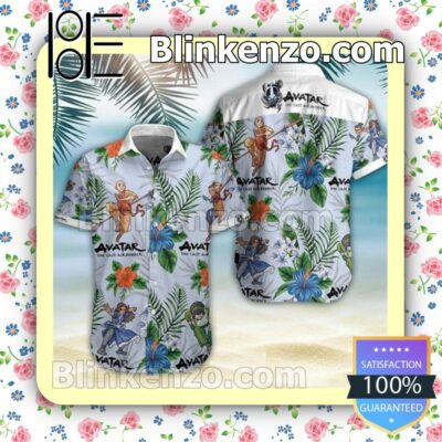 Avatar The Last Airbender Tropical Hibiscus Palm Leaf Summer Shirts
